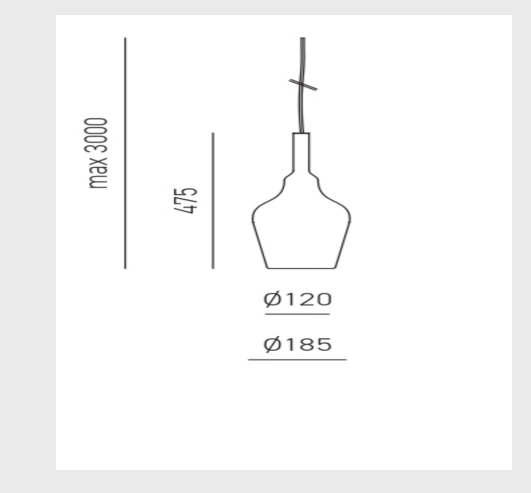 GEALUCE Vetro borosilicato con portalampada E27 e cavo 3MT varie finiture OFELIA KIT S/12 GEALUCE Vetro borosilicato con portalampada E27 e cavo 3MT varie finiture OFELIA KIT S/12